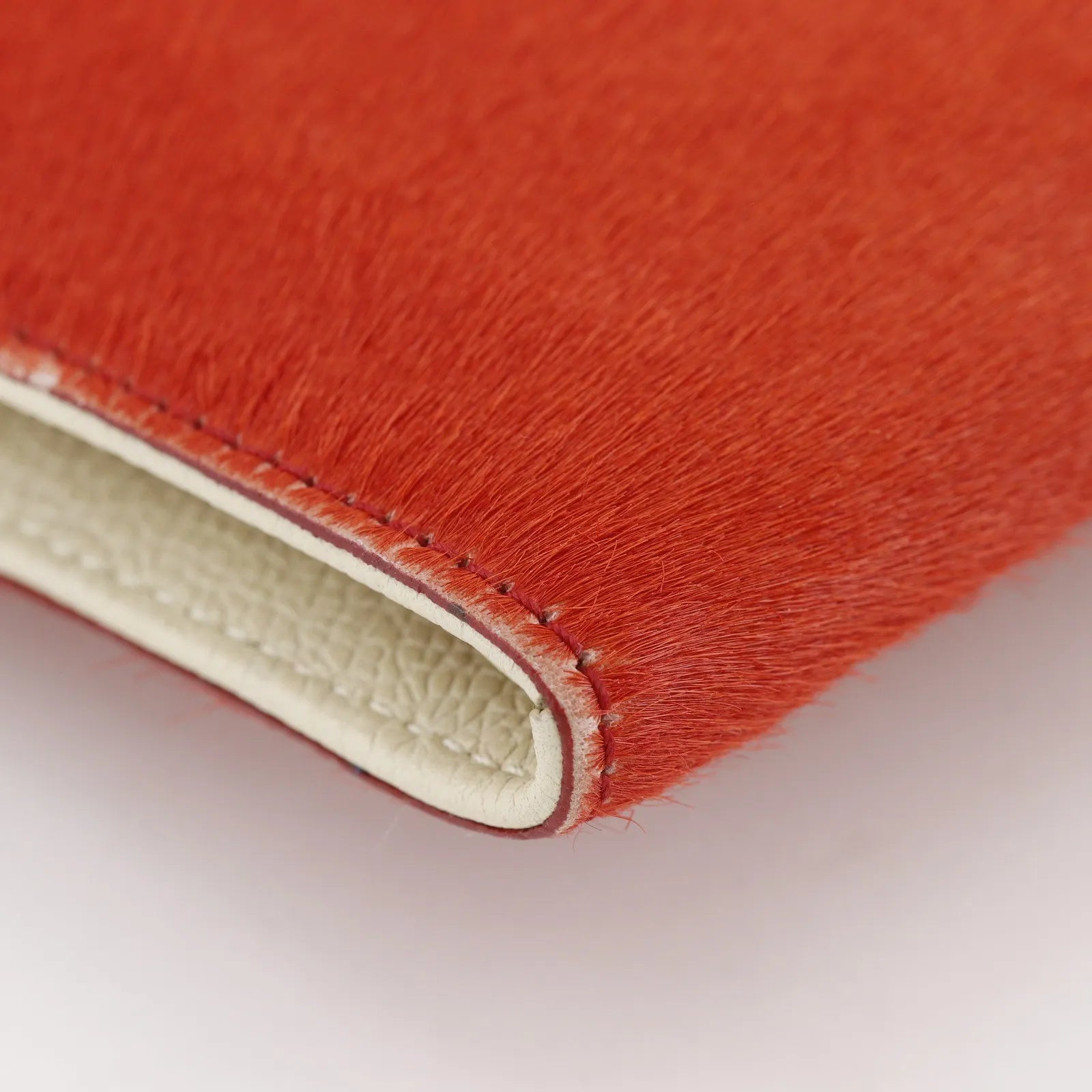 Bvlgari Chain Leather, Red, Leather, Shoulder Bag