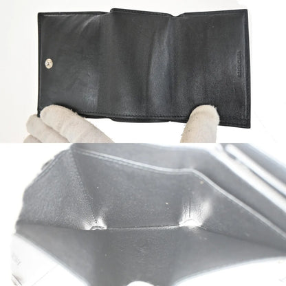 Balenciaga Trifold Leather, Black, Leather, Wallet