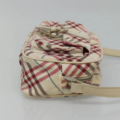 Burberry Nova Check Blue Label Nylon, White, Nylon, Shoulder Bag
