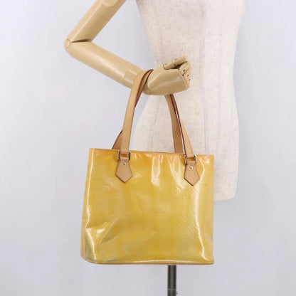 Louis Vuitton Houston Monogram Vernis, Yellow, Patent Leather, Handbag
