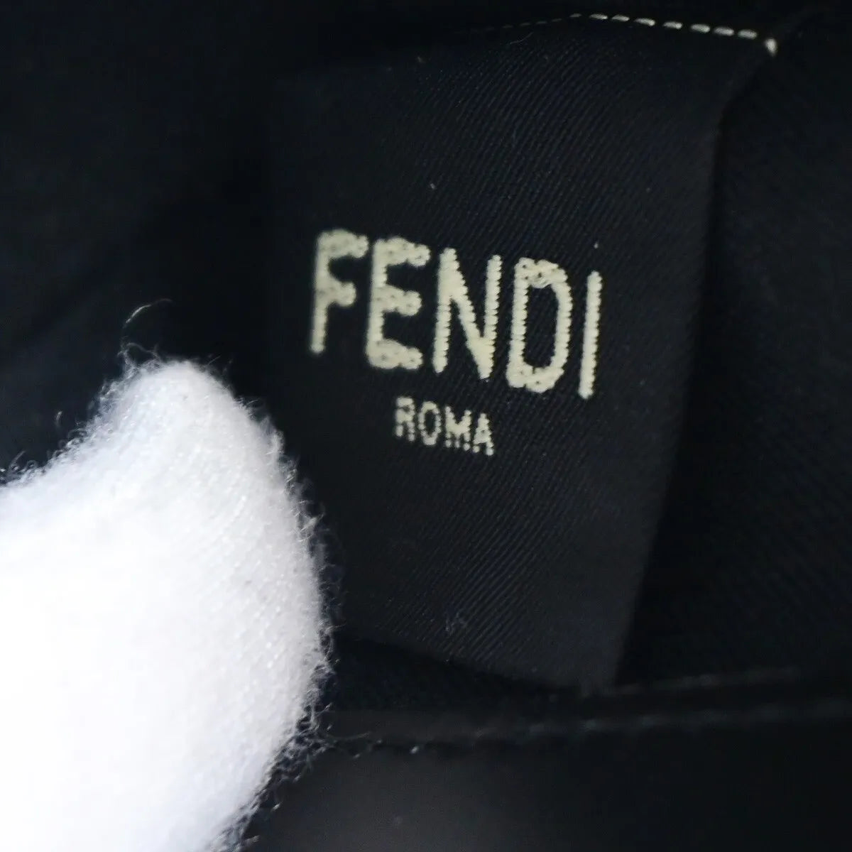 Fendi Camera Zucca Embossed Leather, Black, Leather, Handbag
