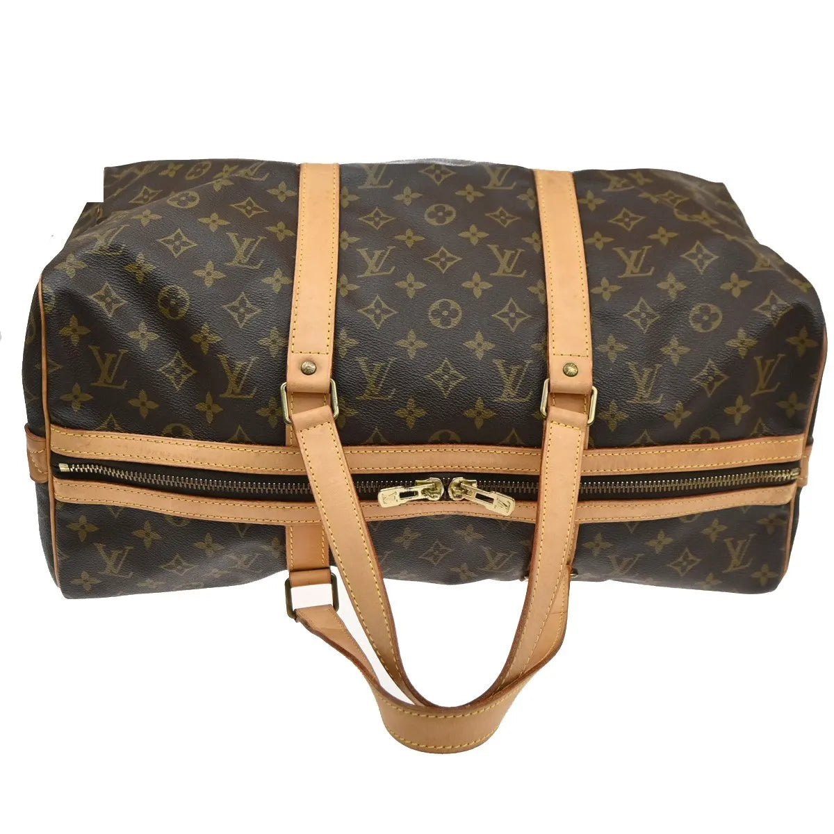 Louis Vuitton Sac Souple Monogram Canvas, Brown, Leather, Travel Bag