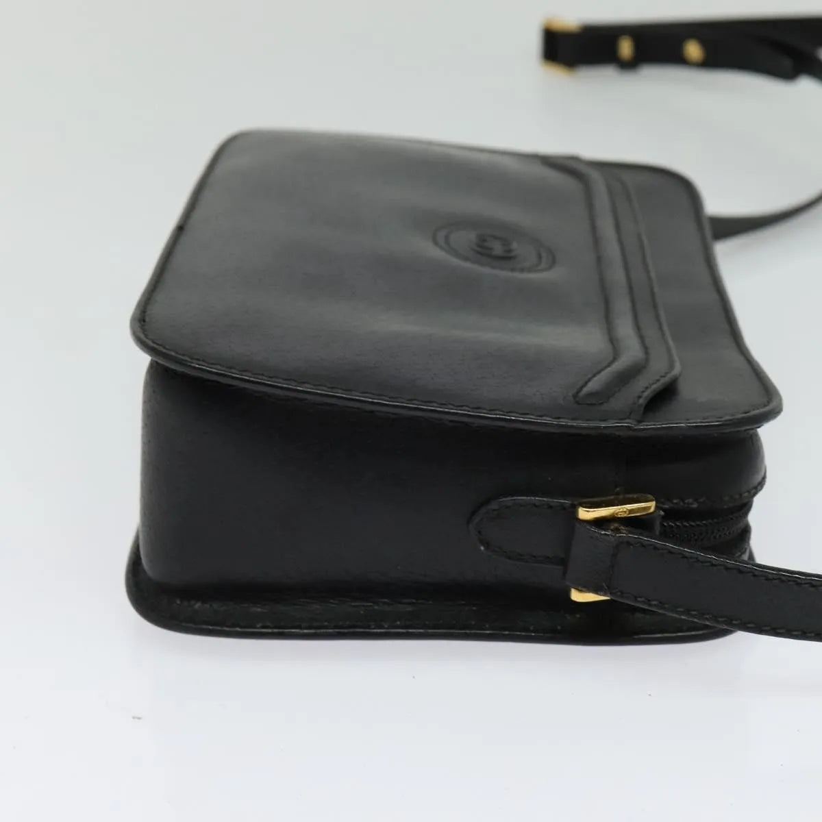 Gucci Vintage Leather, Black, Leather, Shoulder Bag