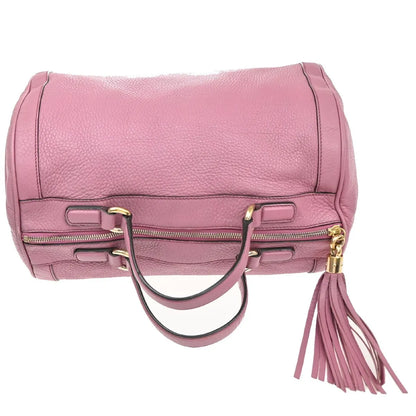 Gucci Soho Boston Leather, Pink, Leather, Handbag