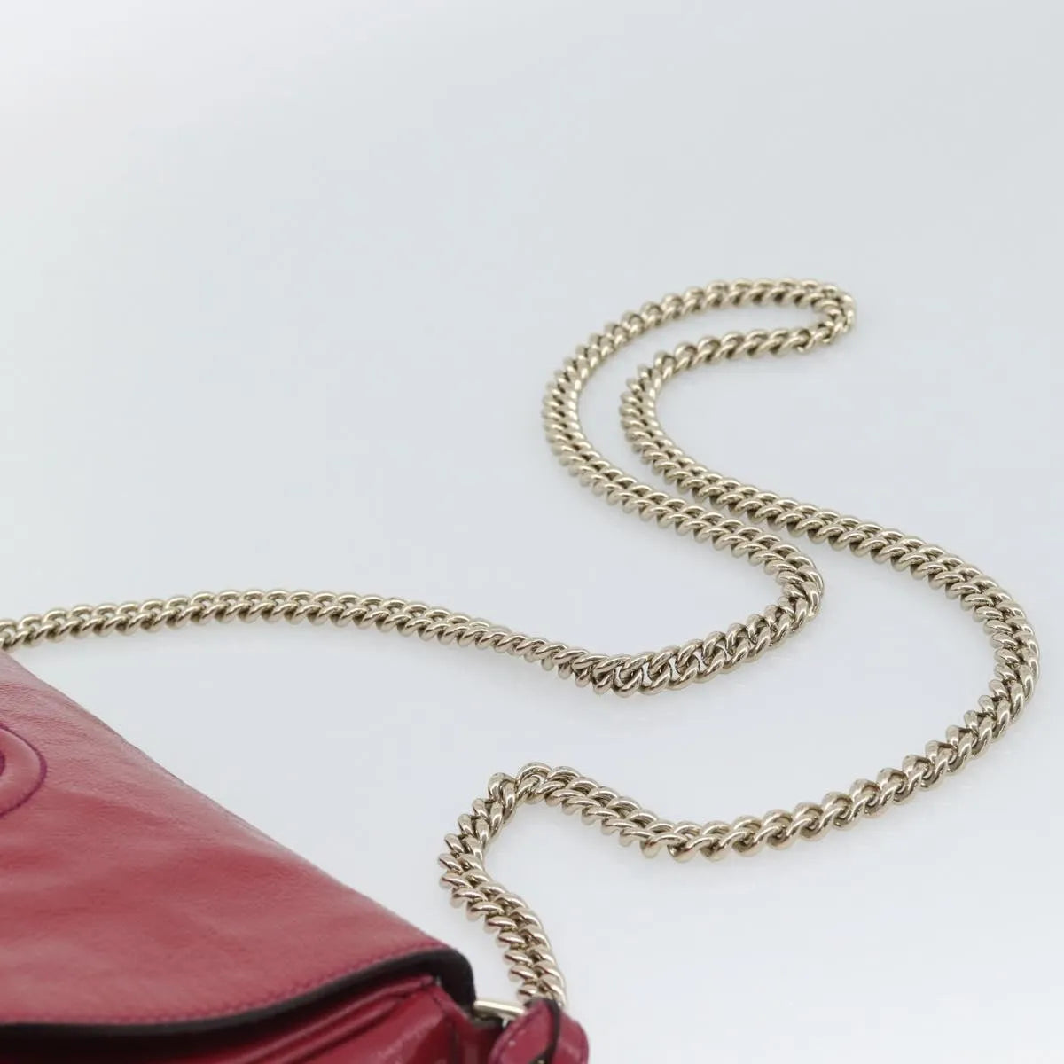 Gucci Soho Chain Patent, Pink, Patent Leather, Shoulder Bag
