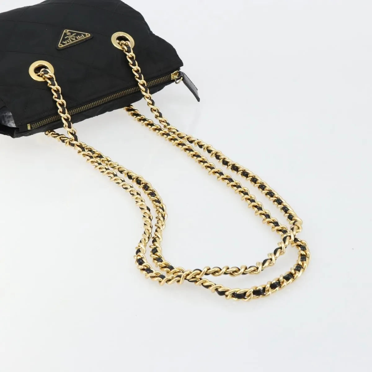 Prada Re-Edition 1995 Chain Quilted Tessuto, Black, Nylon, Shoulder Bag