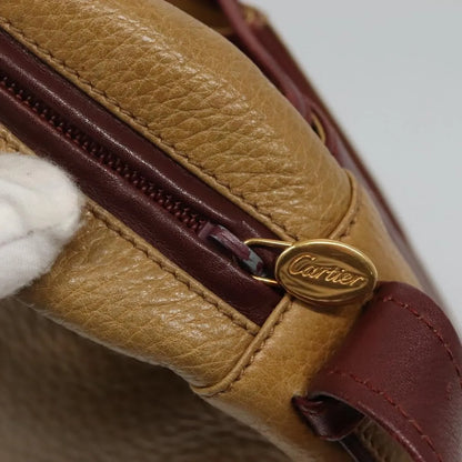 cartier Tasseled Must de Cartier Leather, Beige, Leather, Shoulder Bag