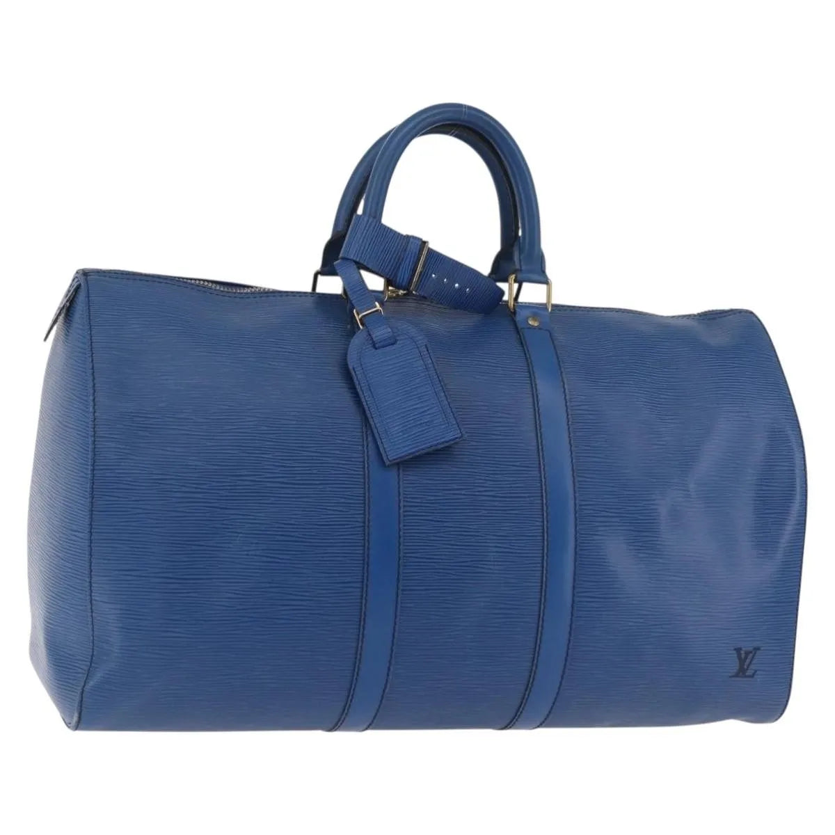 Louis Vuitton Keepall Epi Leather, Blue, Leather, Travel Bag