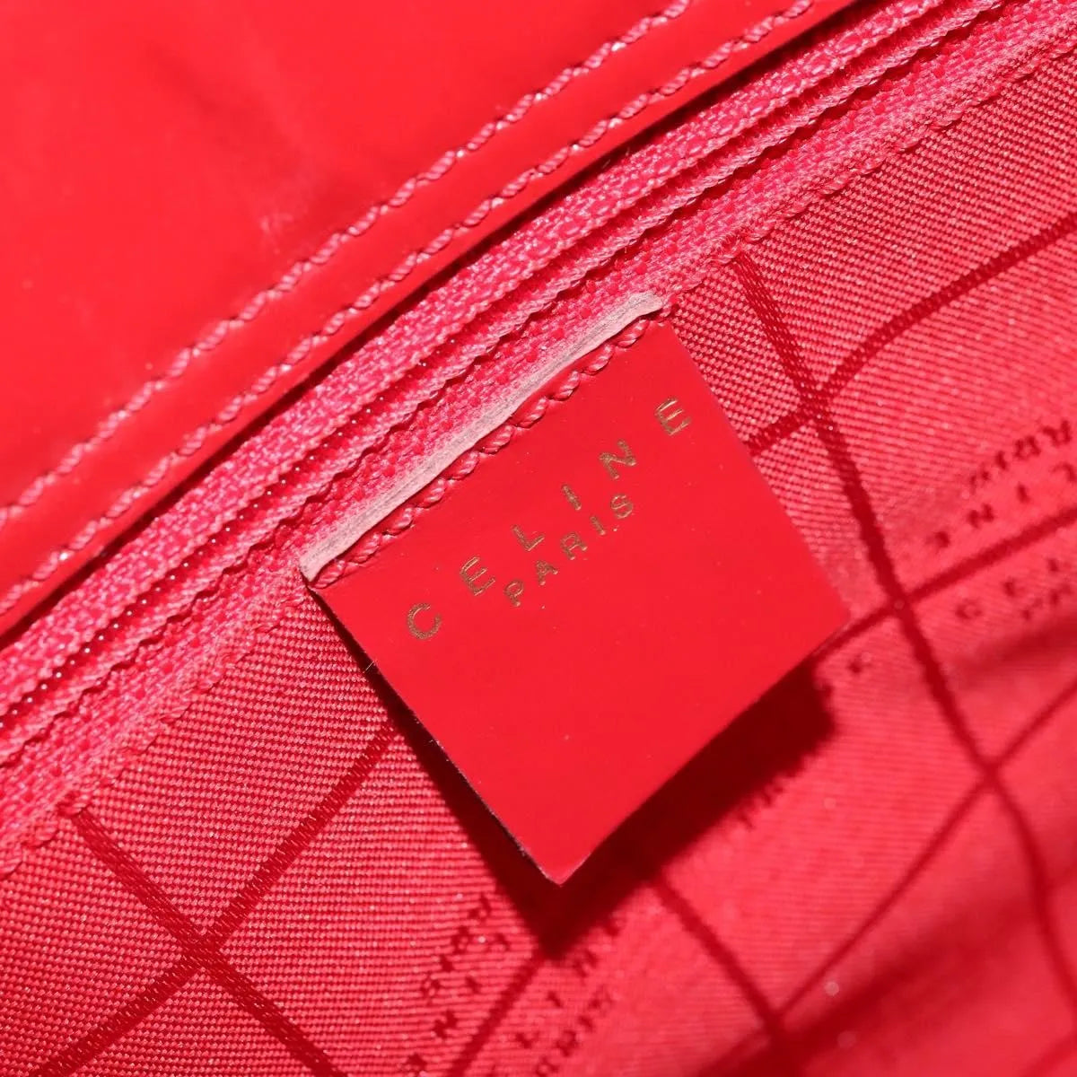 Celine vintage Leather, Red, Leather, Handbag