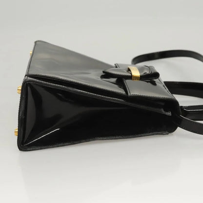 Salvatore Ferragamo Vintage Patent leather, Black, Patent Leather, Handbag