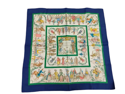 Hermes Carré 90 Silk multicolor, Multicolour, Silk, Scarf