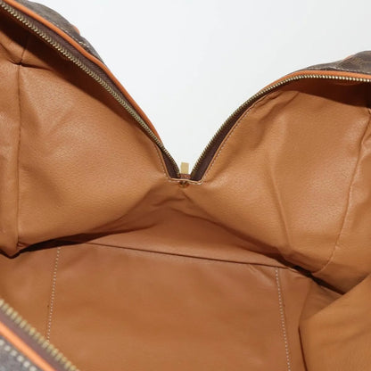 Celine Vintage Duffle Canvas and Leather, Brown, Canvas, Travel Bag