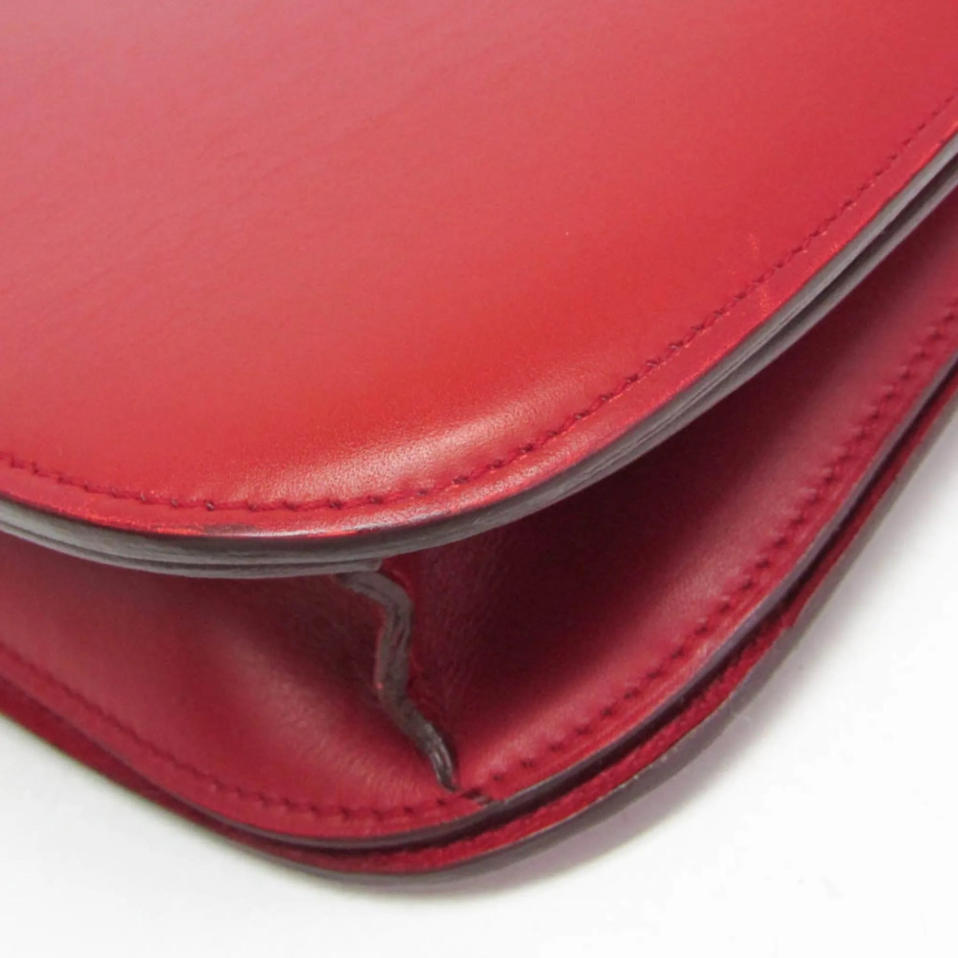Celine Classic Box Smooth Leather, Red, Calfskin, Handbag