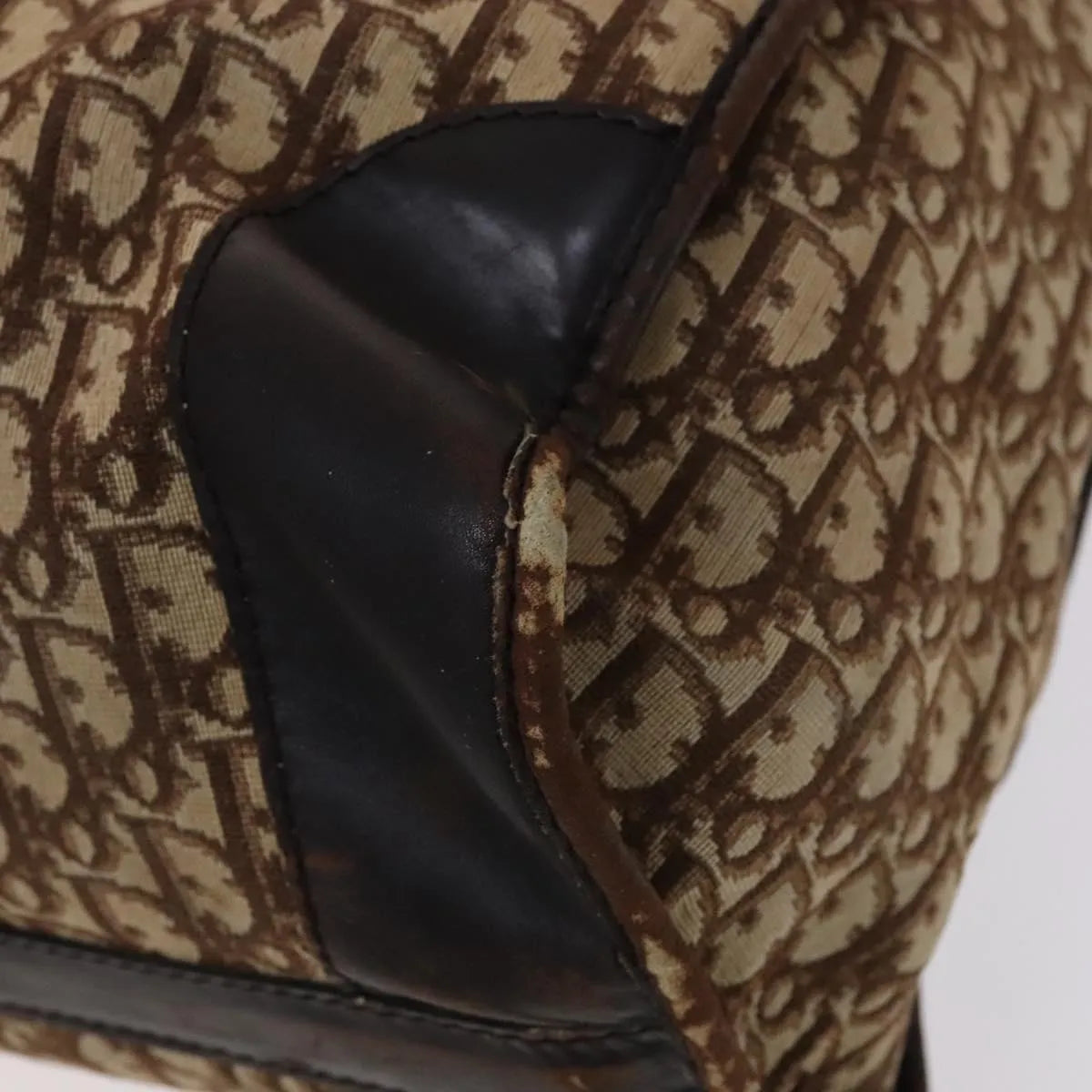 Christian Dior Vintage Trotter Boston Diorissimo Canvas, Brown, Canvas, Handbag