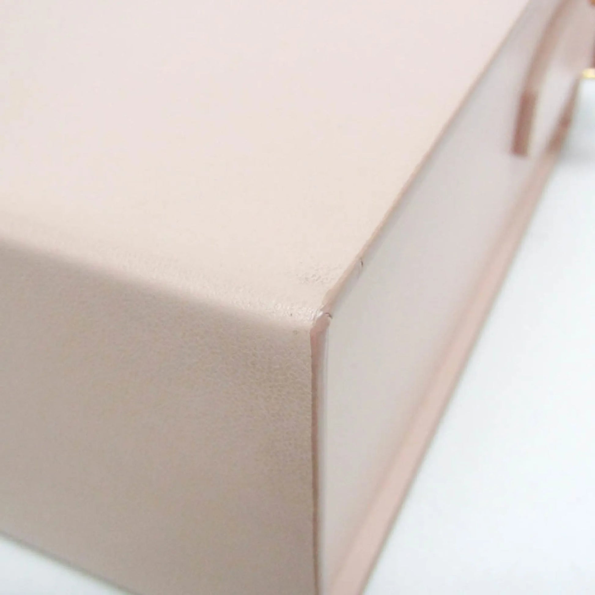 Fendi Logo Vertical Box Leather, Pink, Leather, Shoulder Bag