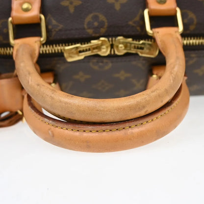 Louis Vuitton Keepall Monogram, Brown, Canvas, Travel Bag