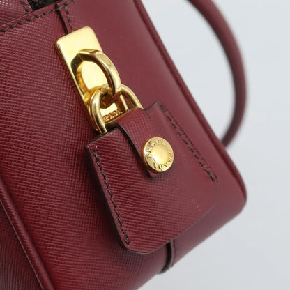 Prada Bauletto Saffiano Leather, Red, Leather, Handbag