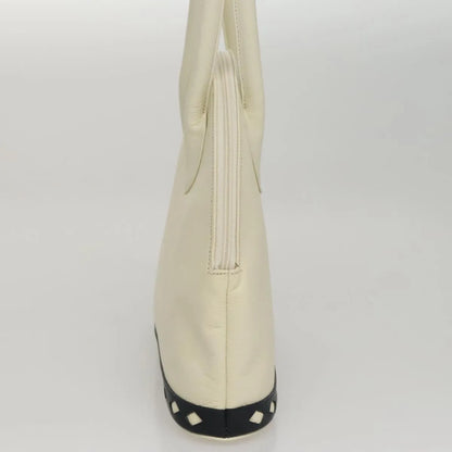 Saint Laurent Vintage Leather, White, Leather, Handbag