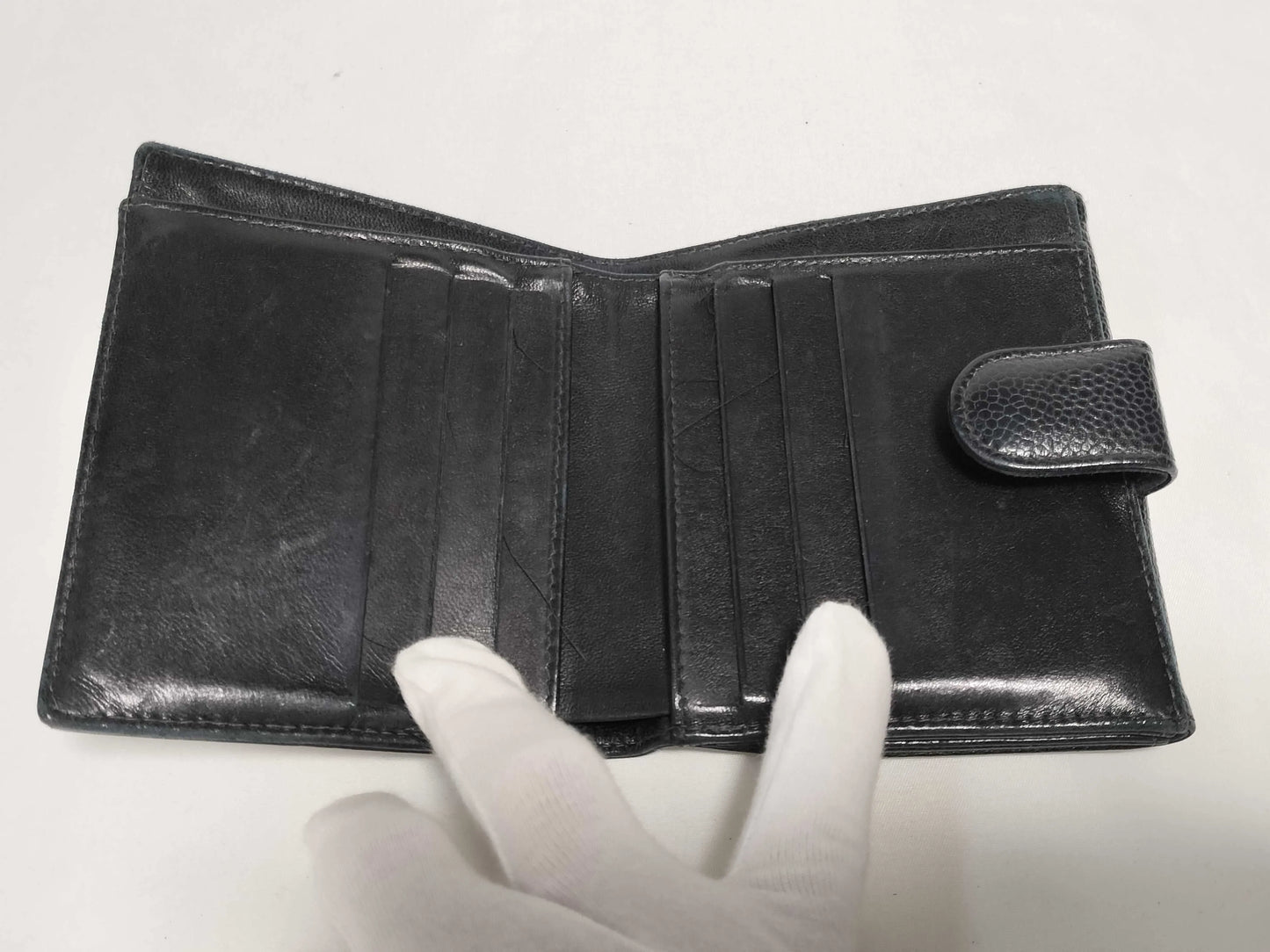 Chanel Timeless CC Bifold Wallet Caviar, Black, Leather, Wallet