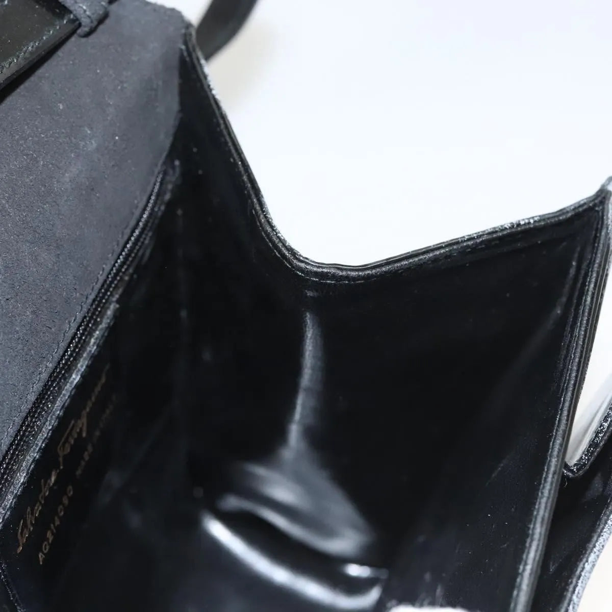 Salvatore Ferragamo Vintage Patent leather, Black, Patent Leather, Handbag