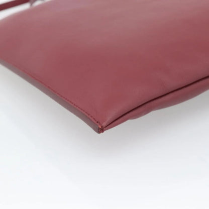 Celine Fortune Cookie Convertible Leather, Burgundy, Leather, Shoulder Bag
