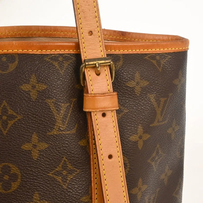 Louis Vuitton Bucket Monogram Canvas, Brown, Canvas, Tote Bag