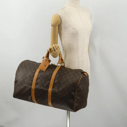 Louis Vuitton Keepall Monogram Canvas, Brown, Canvas, Travel Bag