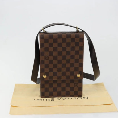 Louis Vuitton Portobello Messenger Damier, Brown, Canvas, Shoulder Bag