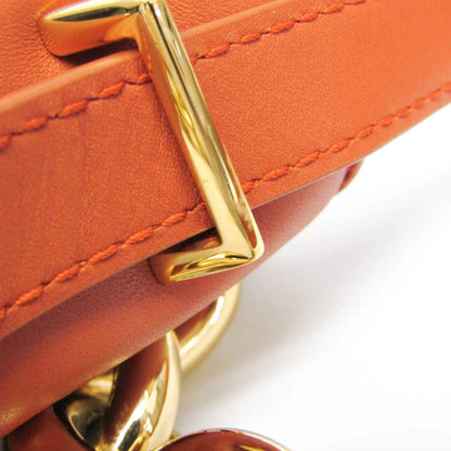 Bottega Veneta Mount Leather, Orange, Leather, Shoulder Bag