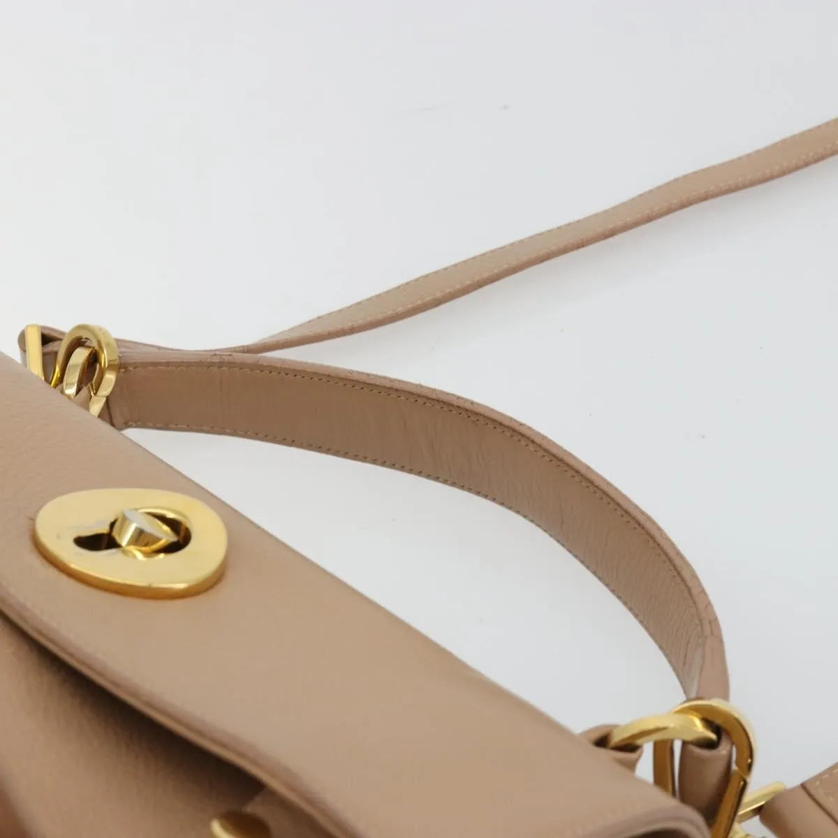 Saint Laurent Muse Two Leather, Beige, Leather, Handbag