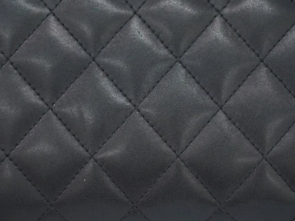 Chanel Cambon Zip Around Quilted Lambskin, Black, Leather, Wallet