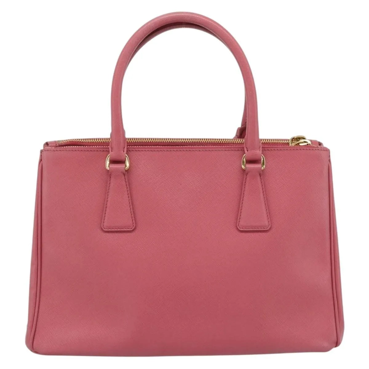 Prada Galleria Double Zip Tote Saffiano Leather, Pink, Leather, Handbag