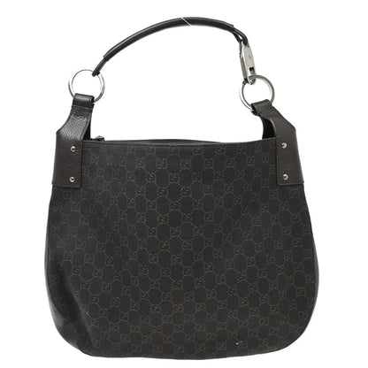 Gucci Vintage Ring Hobo Printed Velvet, Brown, Canvas, Shoulder Bag