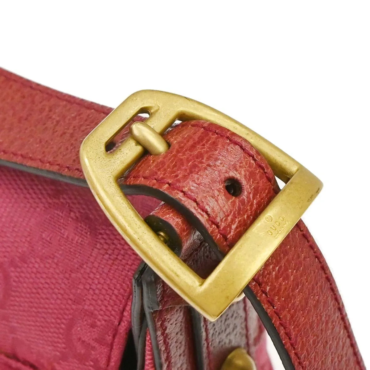Gucci Horsebit Web Flap GG Canvas and white leather, Pink, Canvas, Shoulder Bag