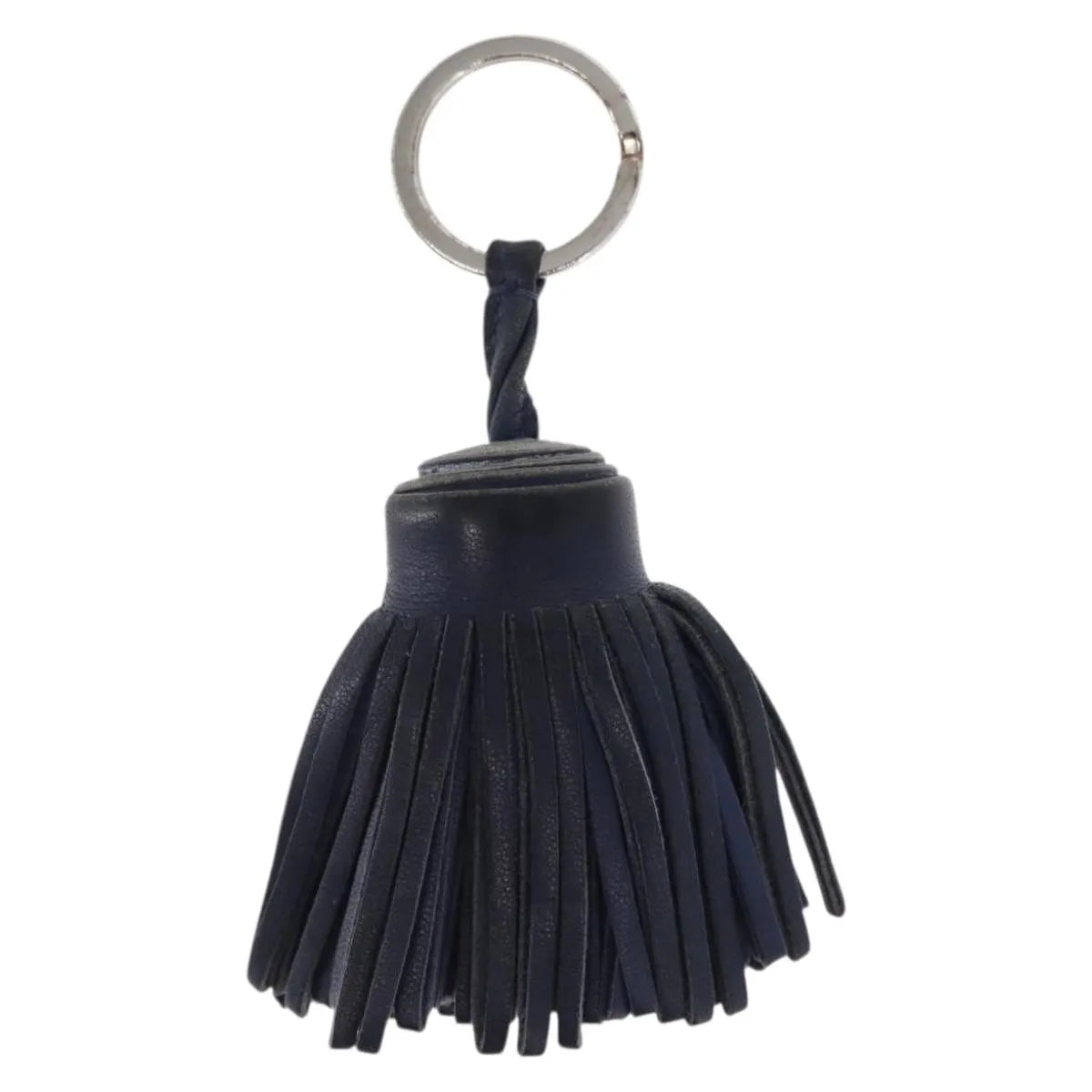 Hermes Carmen Keychain Leather, Navy, Leather, Charm