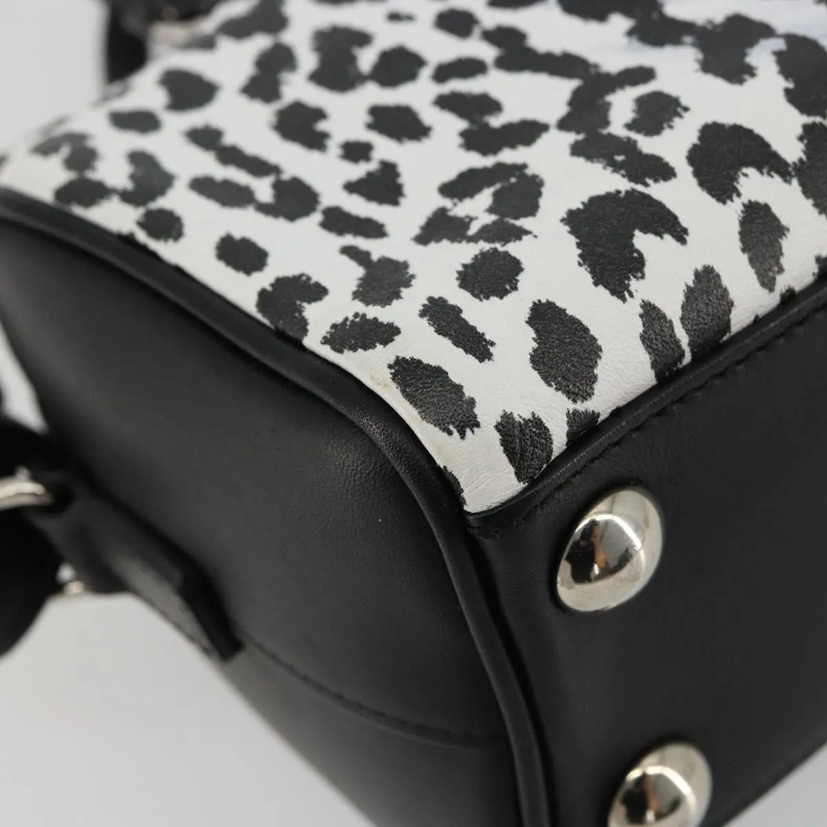 Saint Laurent Classic Baby Duffle Printed Leather, Black, Leather, Handbag