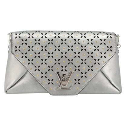 Louis Vuitton Love Note Chain Clutch Leather, Silver, Leather, Shoulder Bag