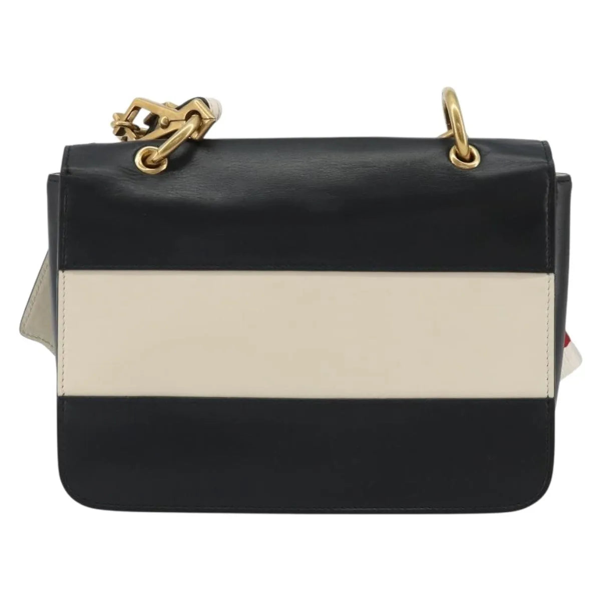 Gucci Queen Margaret Flap Colorblock Leather, Black, Leather, Shoulder Bag