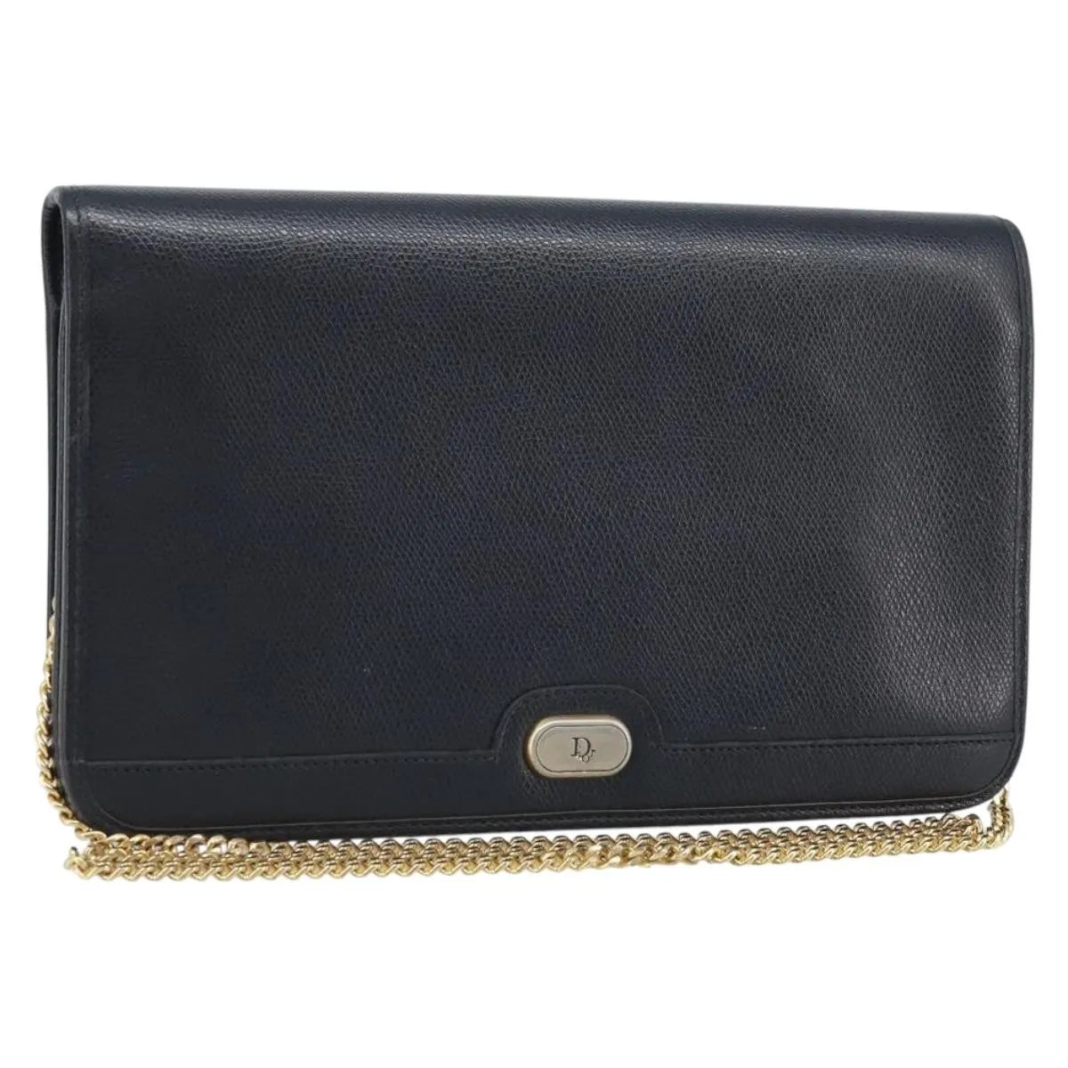 Christian Dior Vintage Honeycomb chain Canvas, Black, Canvas, Shoulder Bag