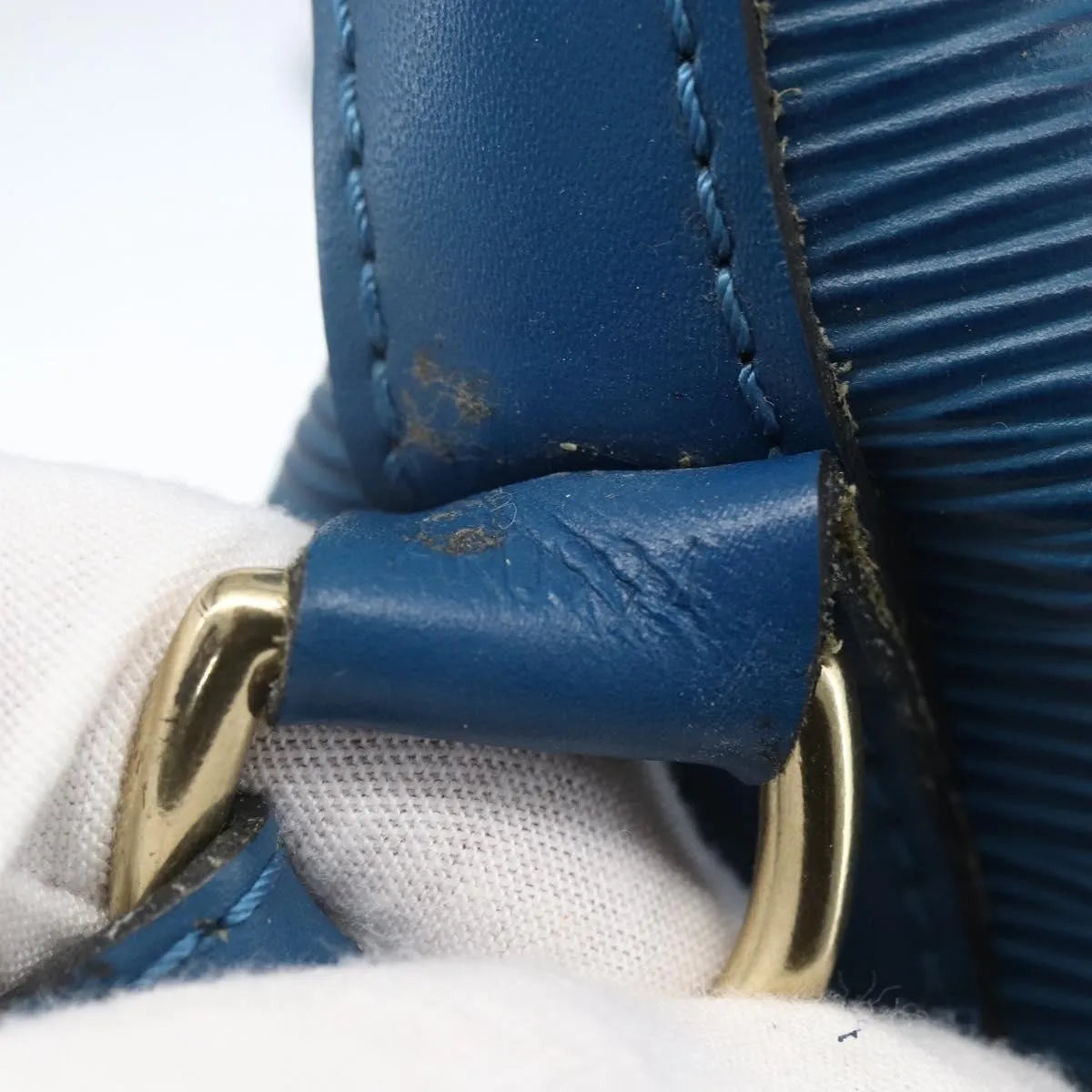 Louis Vuitton Petit Noe Epi Leather, Blue, Leather, Shoulder Bag