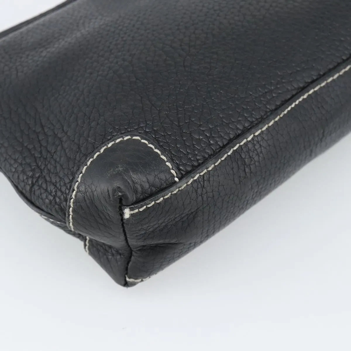 Tiffany & Co. Vintage Leather, Black, Leather, Shoulder Bag