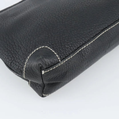 Tiffany & Co. Vintage Leather, Black, Leather, Shoulder Bag