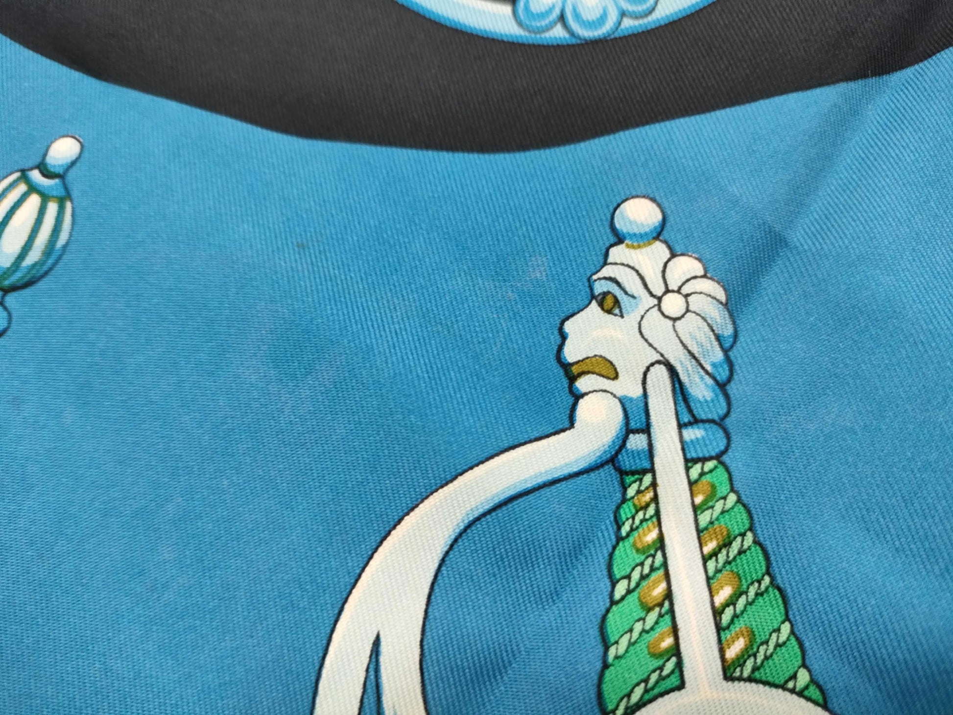 Hermes Carré 90 Silk multicolor, Blue, Cotton, Scarf