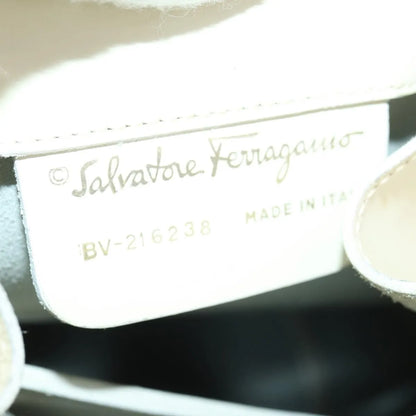 Salvatore Ferragamo Vintage Patent Leather, White, Patent Leather, Backpack