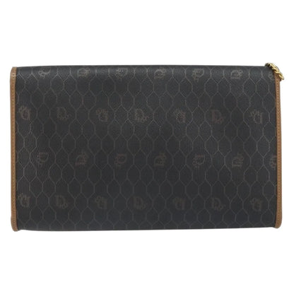 Christian Dior Vintage Honeycomb chain Canvas, Black, Canvas, Shoulder Bag
