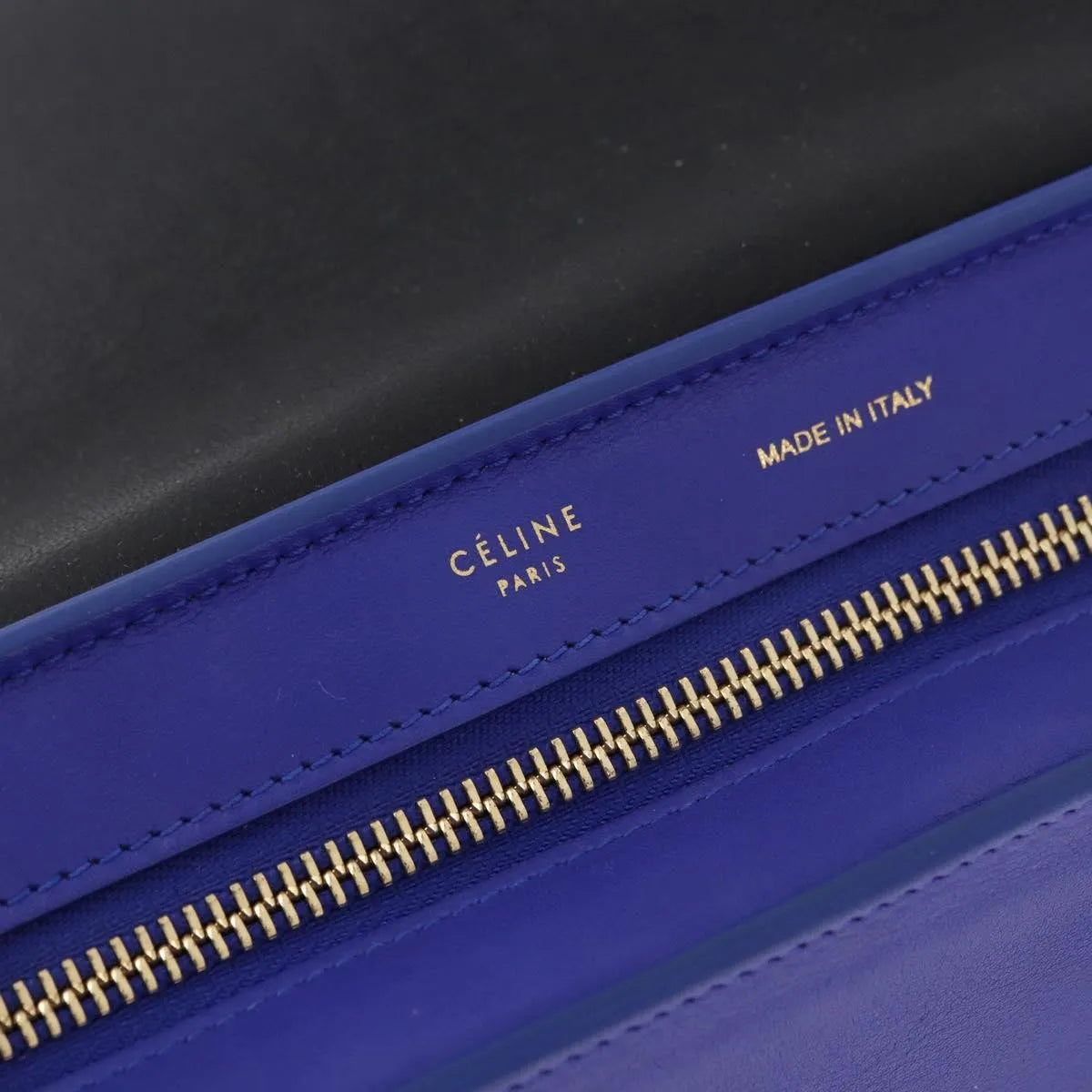 Celine Trapeze Leather with Suede, Multicolour, Leather, Handbag