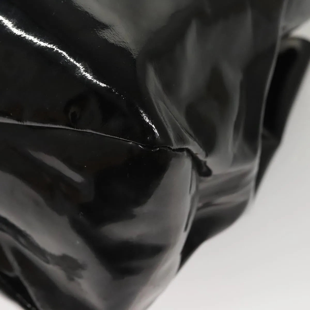 Salvatore Ferragamo Vala Patent leather, Black, Patent Leather, Handbag
