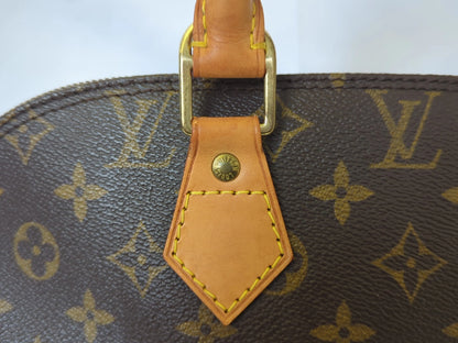 Louis Vuitton Alma Monogram, Brown, Canvas, Handbag