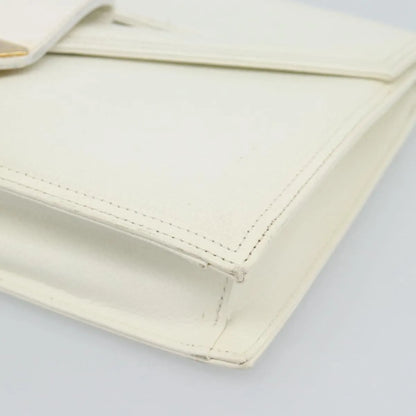 Saint Laurent Vintage Leather, White, Leather, Clutch