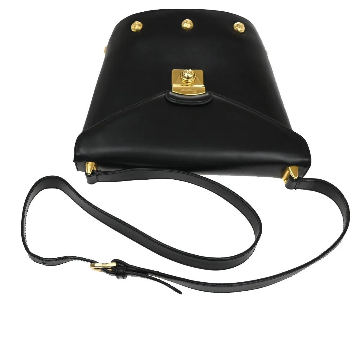 Salvatore Ferragamo Vintage Leather, Black, Leather, Shoulder Bag